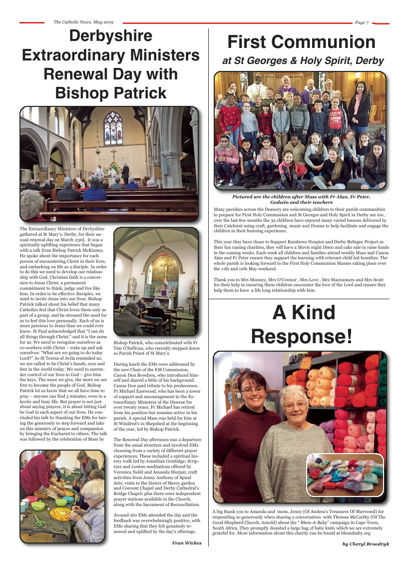 May 2019 edition of the Nottingham Catholic News - Page 