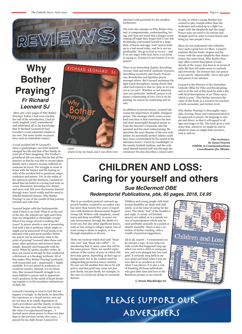 Jun 2019 edition of the Nottingham Catholic News - Page 