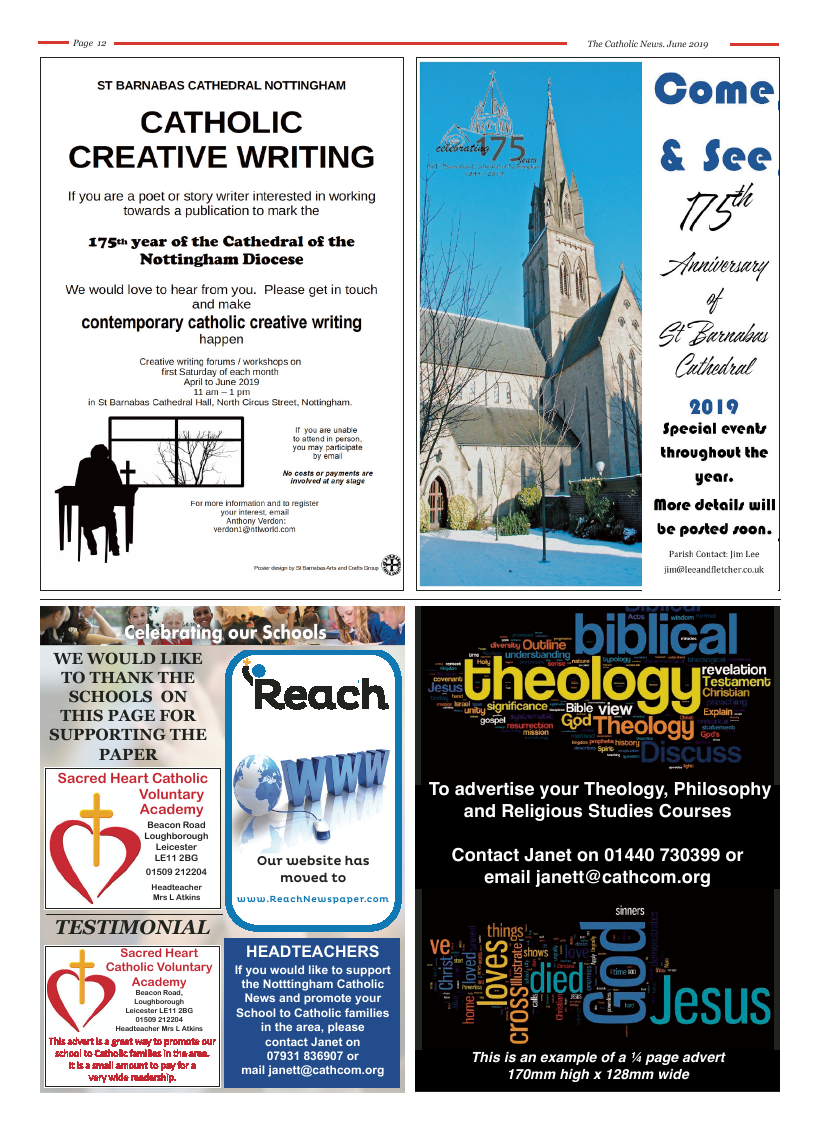 Jun 2019 edition of the Nottingham Catholic News - Page 