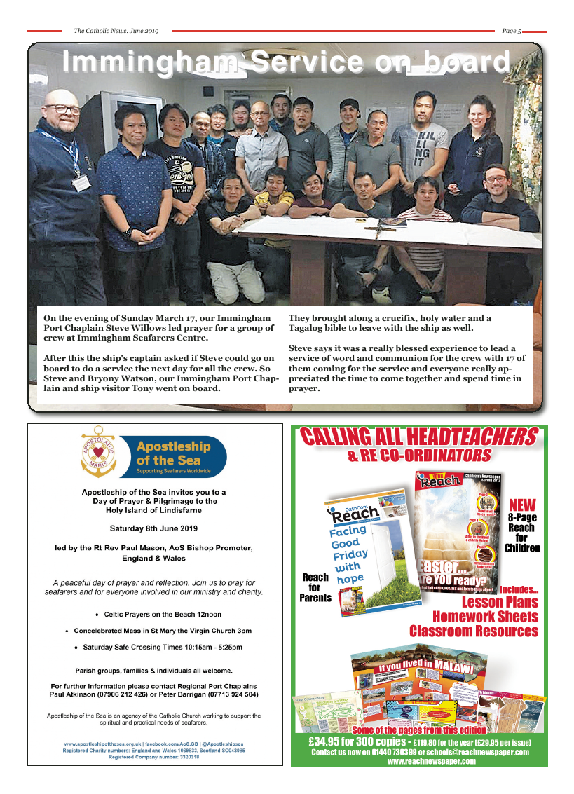 Jun 2019 edition of the Nottingham Catholic News - Page 