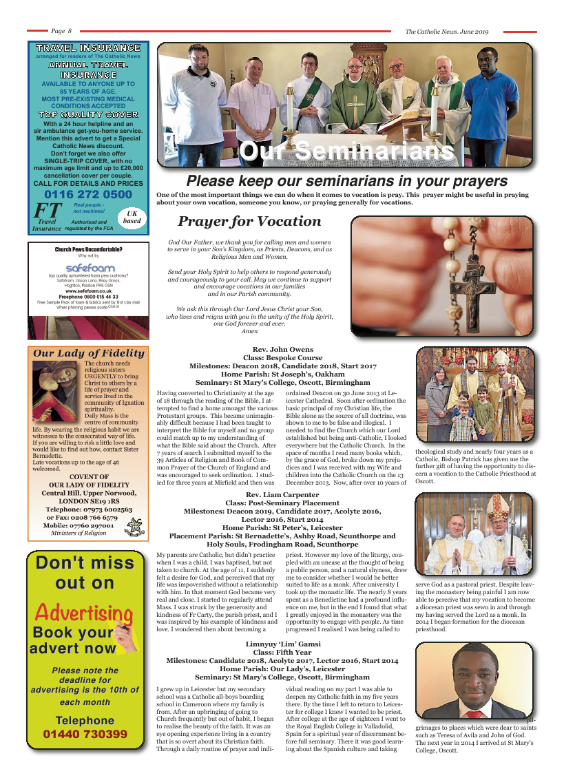 Jun 2019 edition of the Nottingham Catholic News - Page 