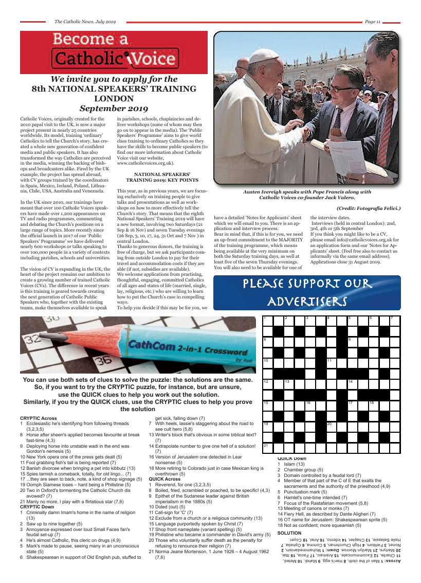 Jul 2019 edition of the Nottingham Catholic News - Page 