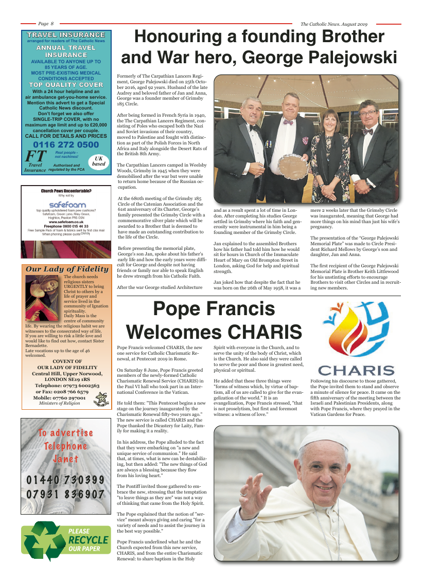 Aug 2019 edition of the Nottingham Catholic News - Page 