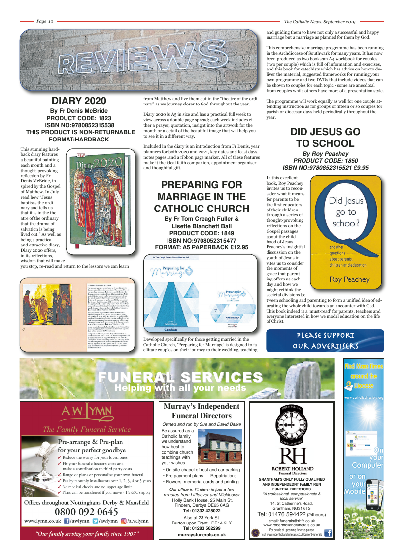 Sept 2019 edition of the Nottingham Catholic News - Page 