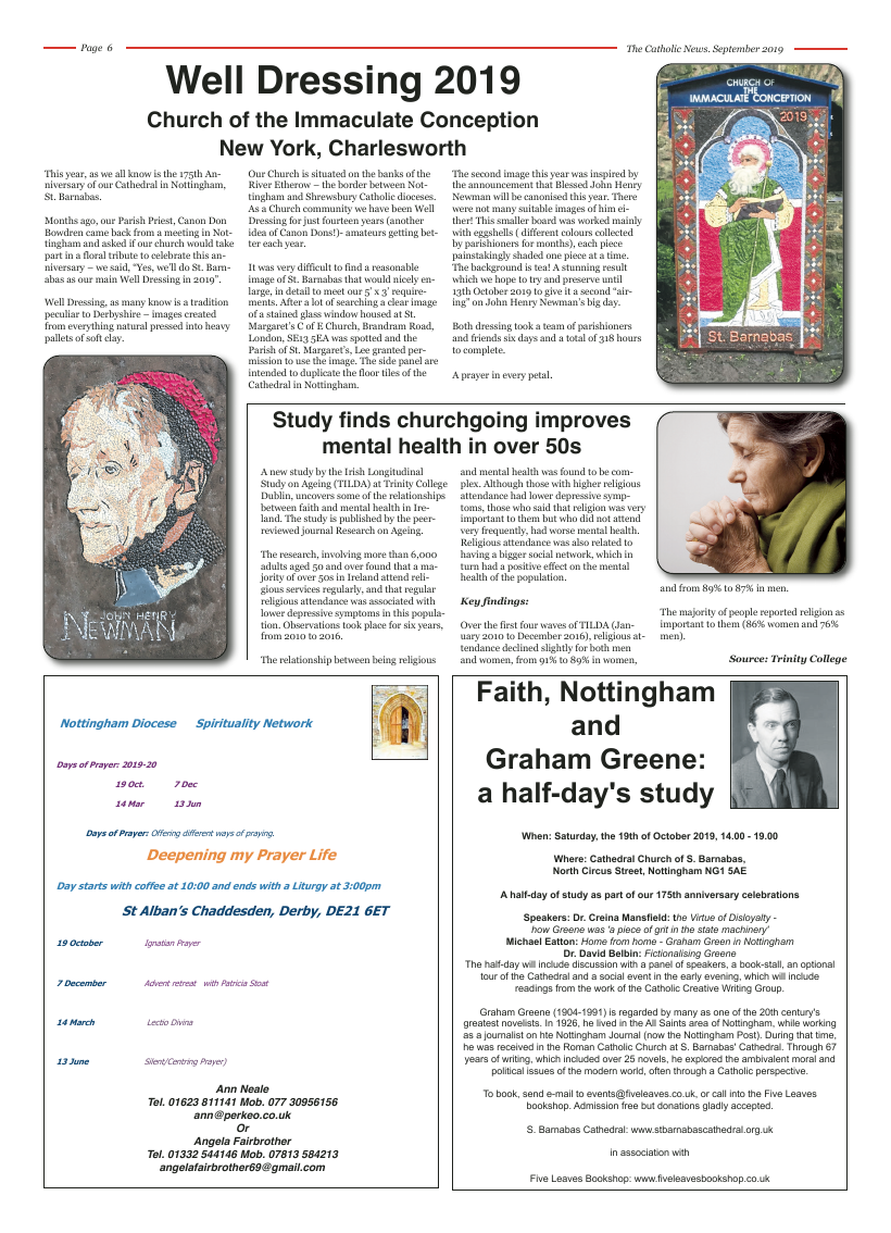 Sept 2019 edition of the Nottingham Catholic News - Page 