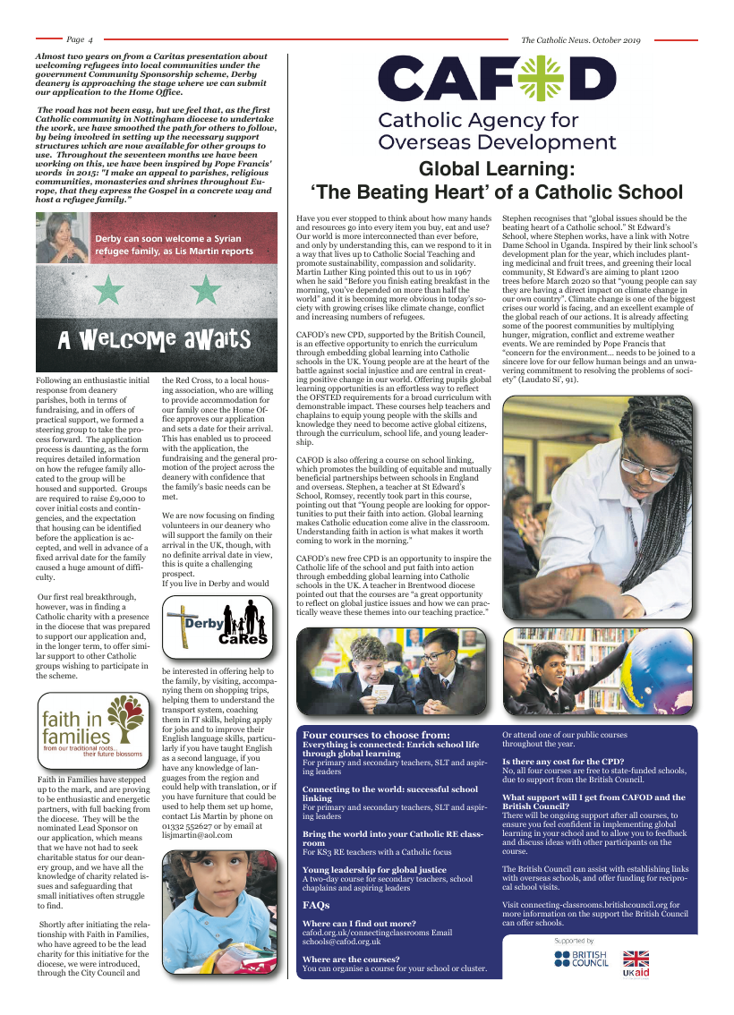 Oct 2019 edition of the Nottingham Catholic News - Page 