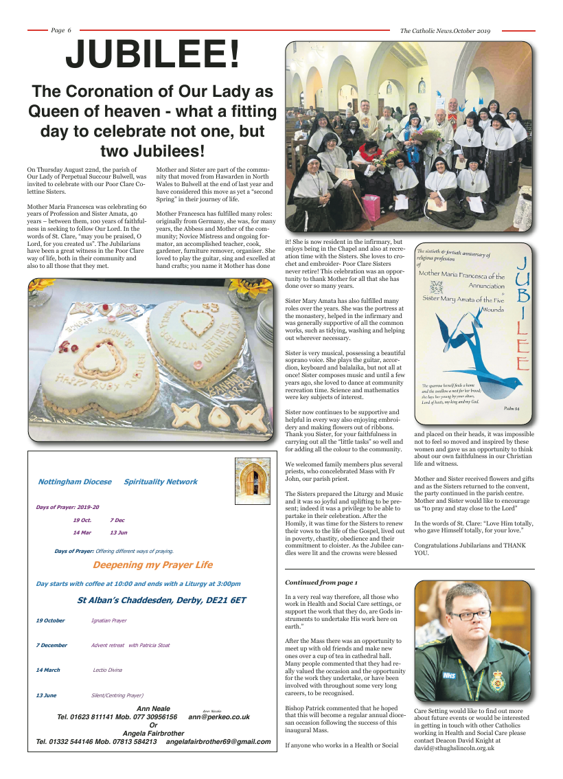 Oct 2019 edition of the Nottingham Catholic News - Page 