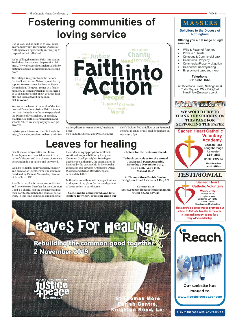 Oct 2019 edition of the Nottingham Catholic News - Page 