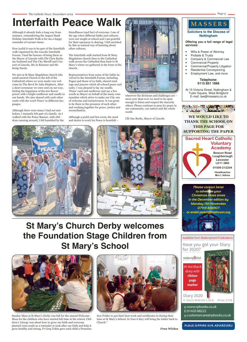 Nov 2019 edition of the Nottingham Catholic News - Page 