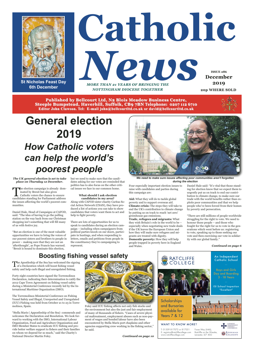 Dec 2019 edition of the Nottingham Catholic News - Page 