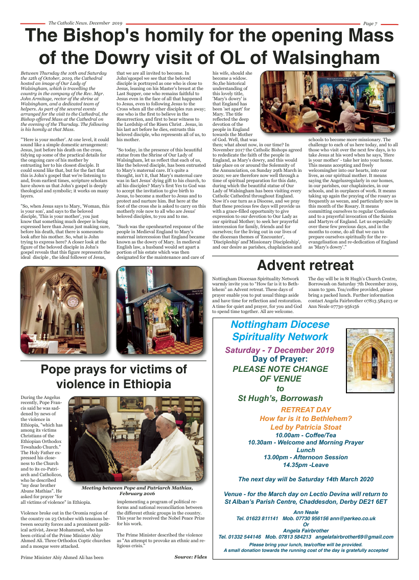 Dec 2019 edition of the Nottingham Catholic News - Page 