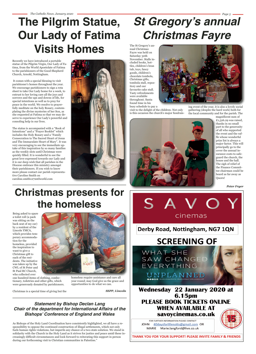 Jan 2020 edition of the Nottingham Catholic News