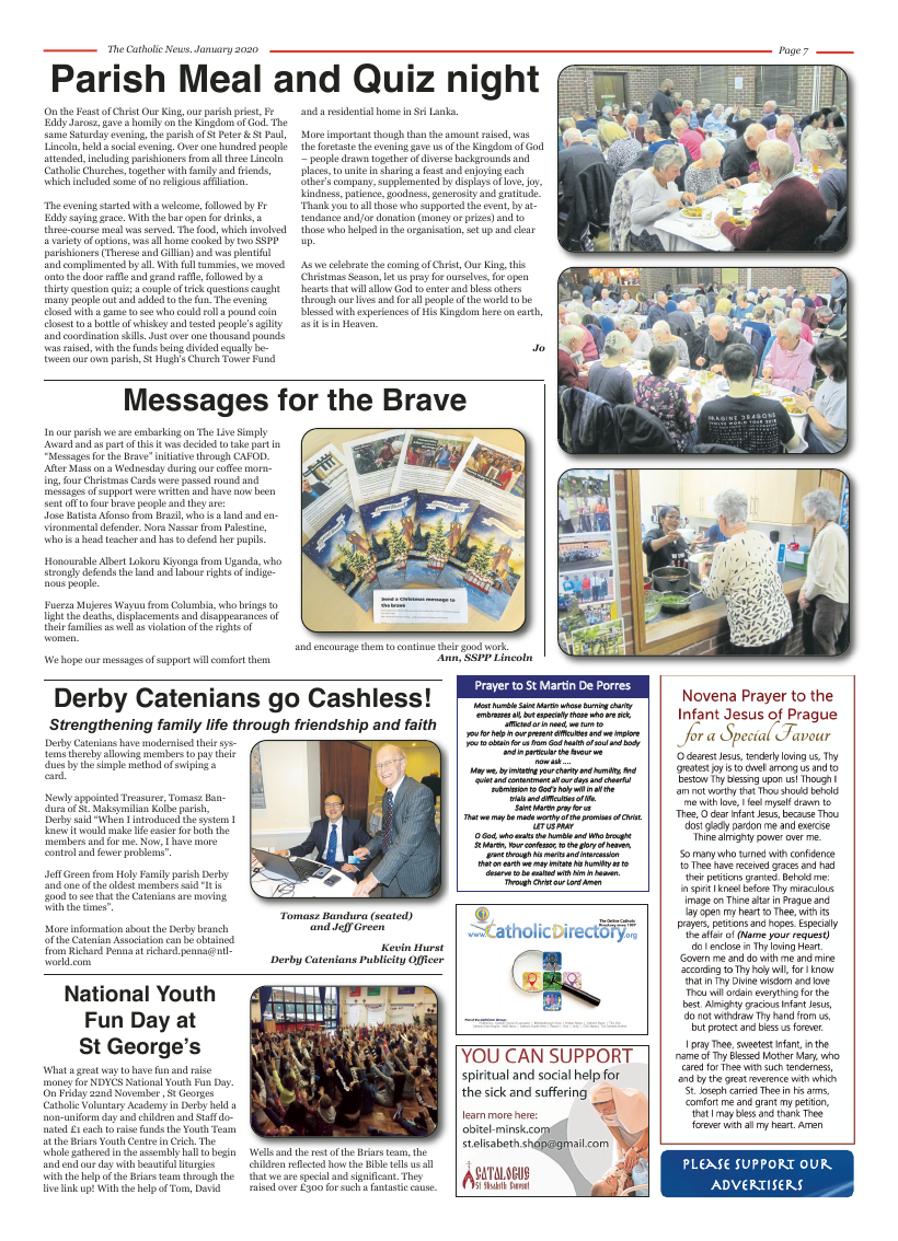 Jan 2020 edition of the Nottingham Catholic News