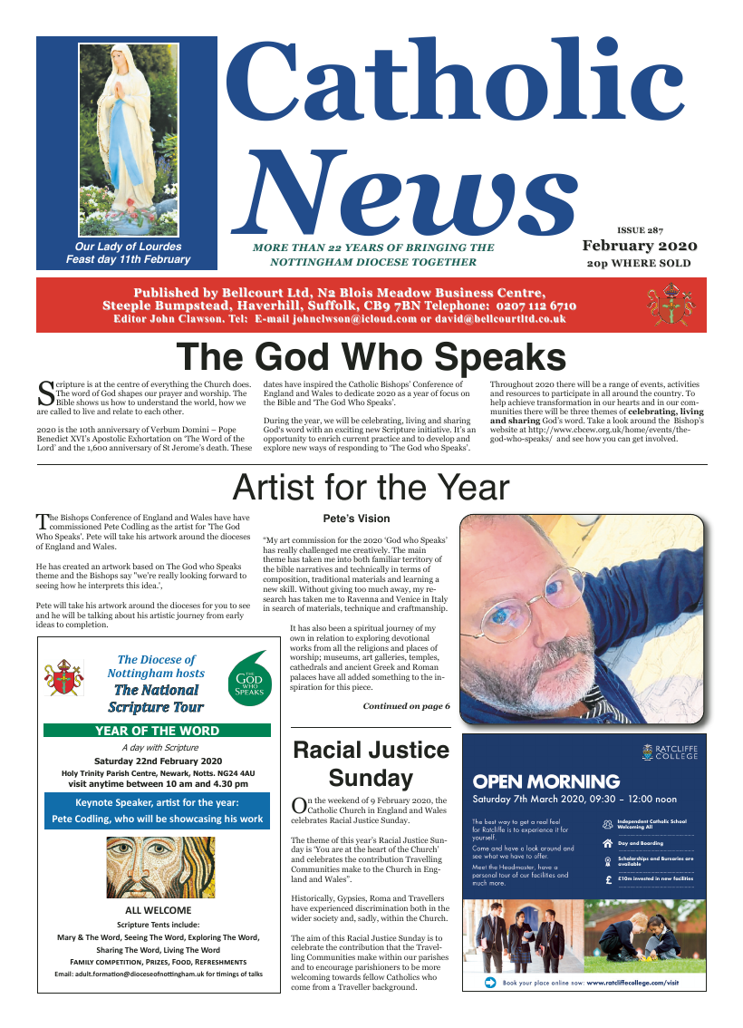 Feb 2020 edition of the Nottingham Catholic News