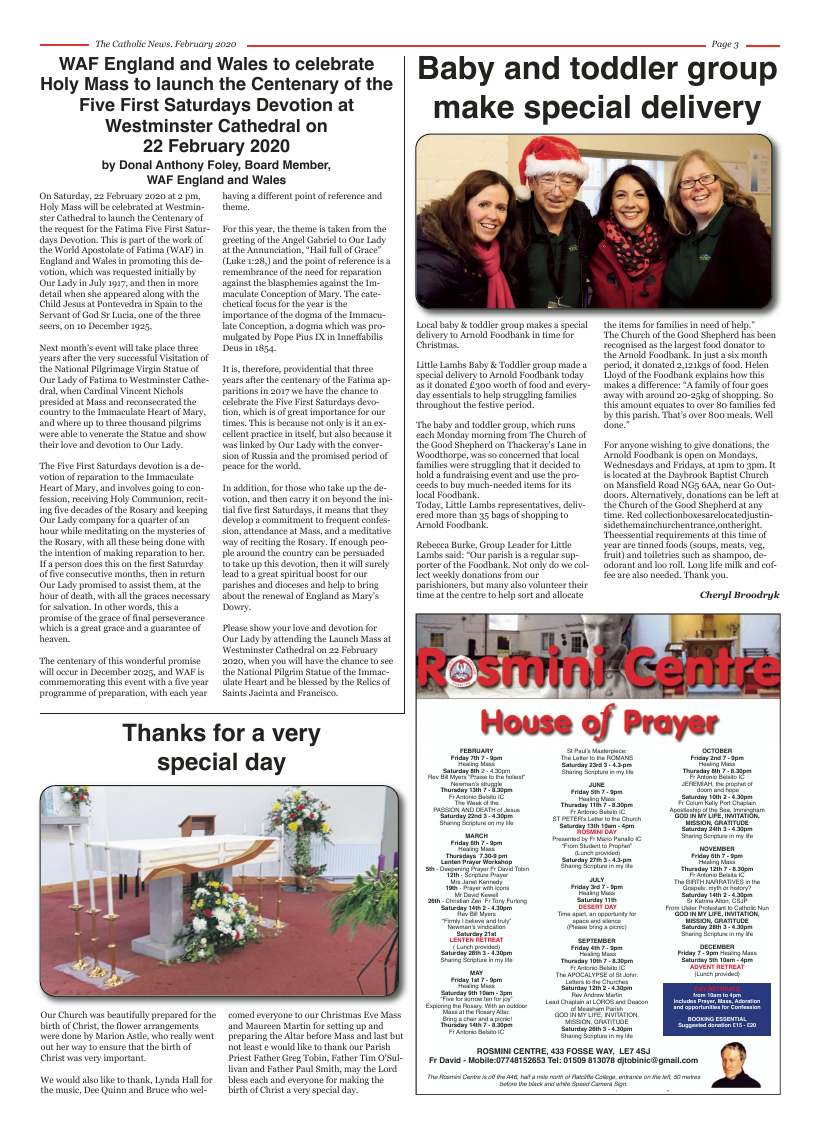 Feb 2020 edition of the Nottingham Catholic News