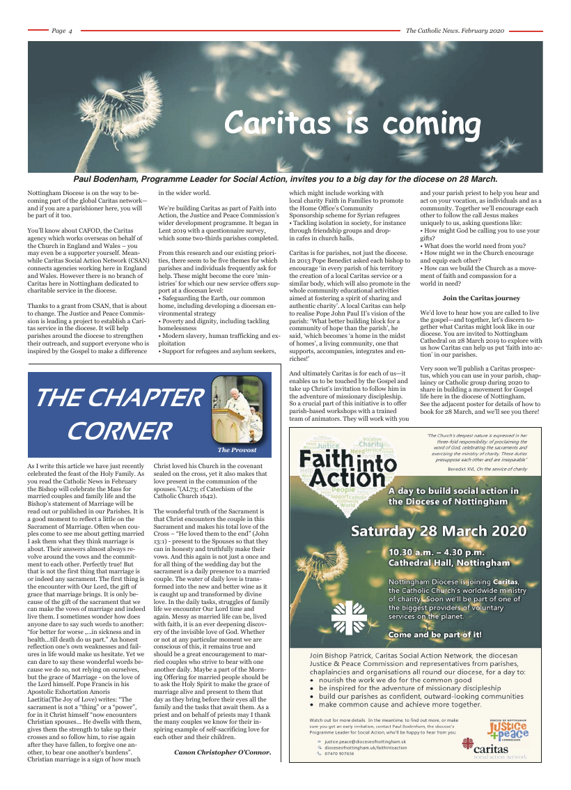 Feb 2020 edition of the Nottingham Catholic News