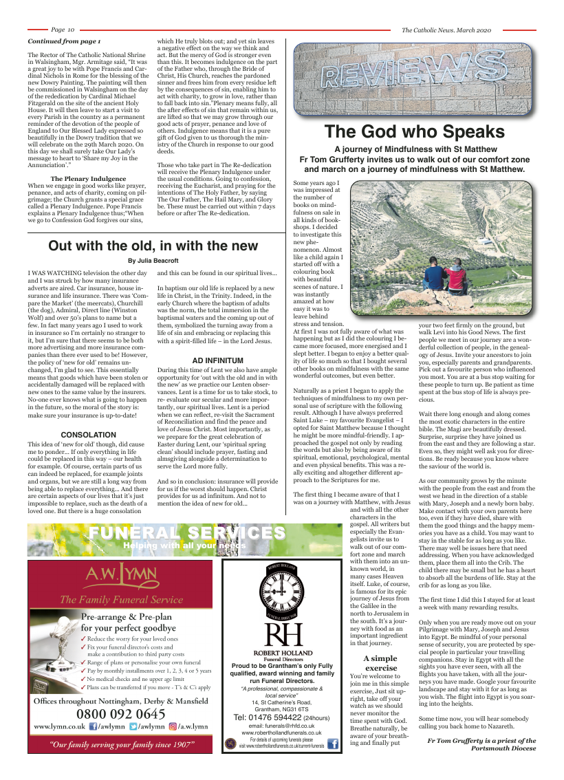 Mar 2020 edition of the Nottingham Catholic News