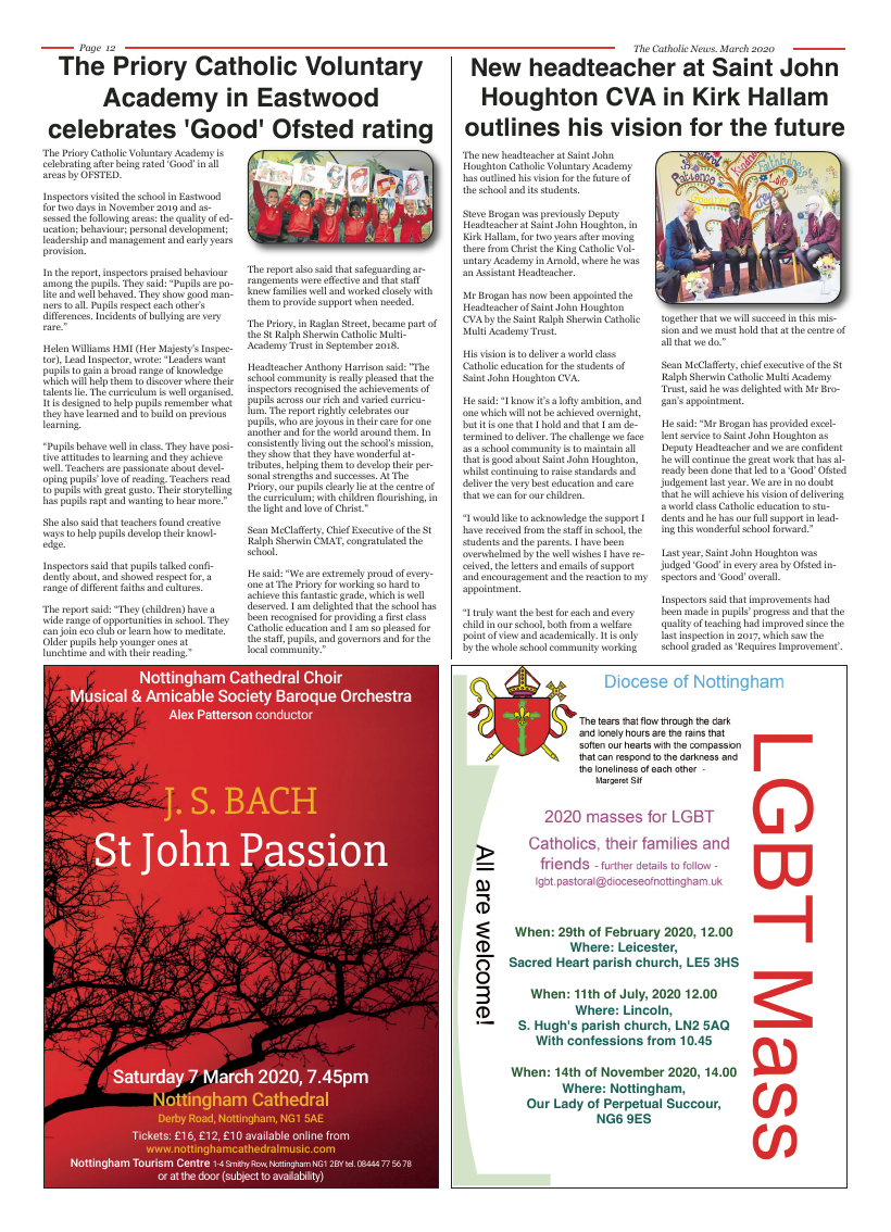 Mar 2020 edition of the Nottingham Catholic News