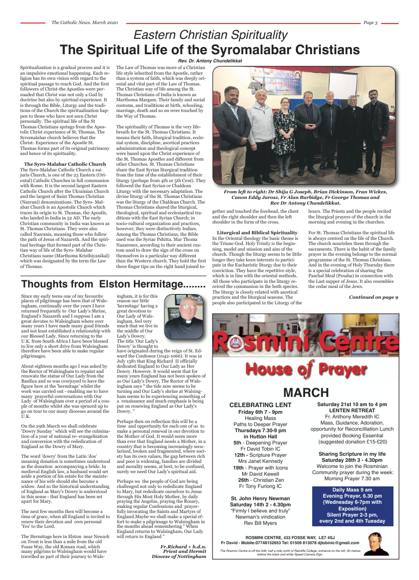 Mar 2020 edition of the Nottingham Catholic News