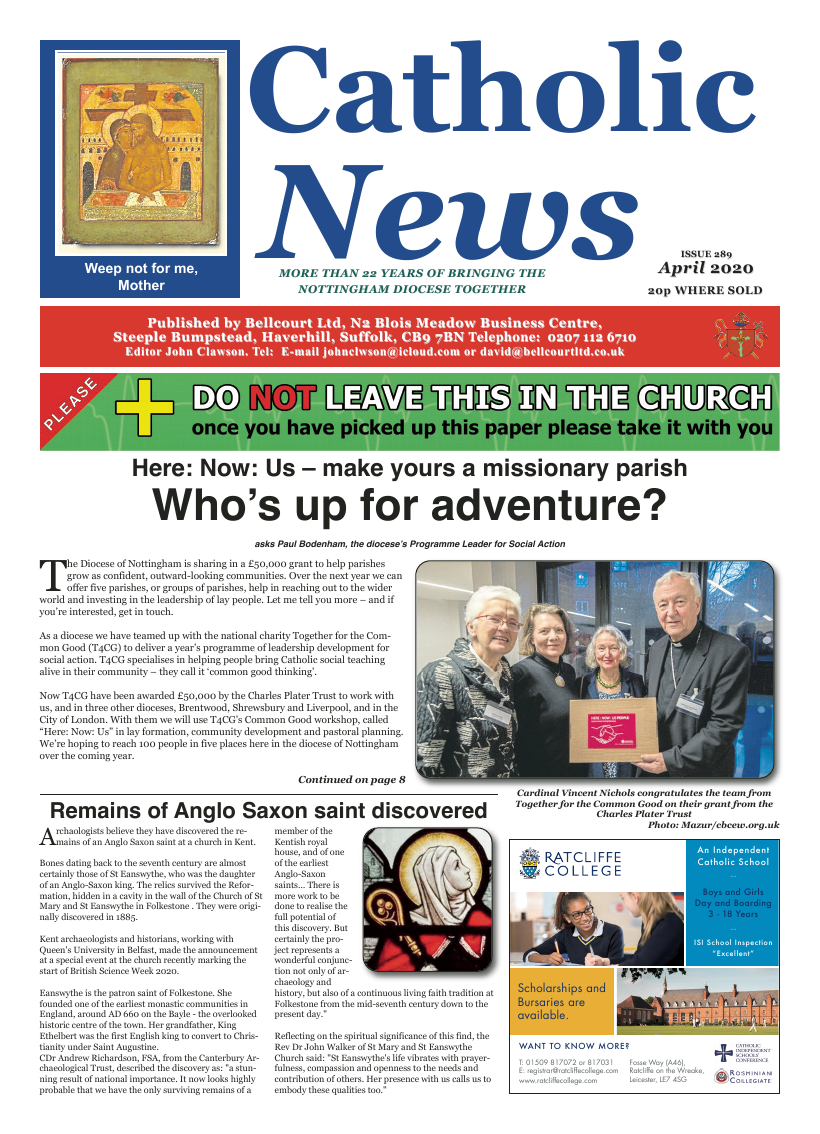 Apr 2020 edition of the Nottingham Catholic News