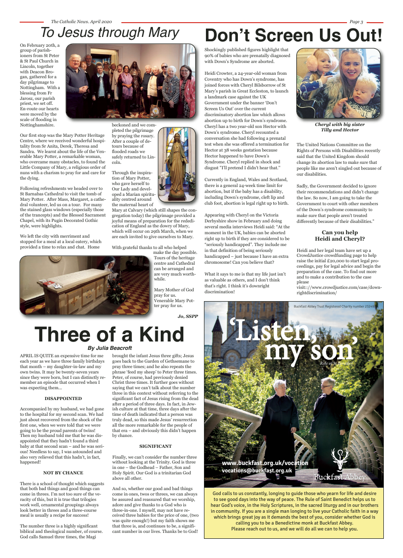 Apr 2020 edition of the Nottingham Catholic News