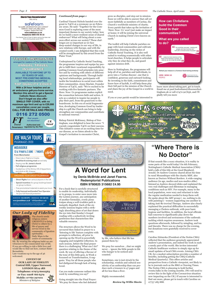 Apr 2020 edition of the Nottingham Catholic News
