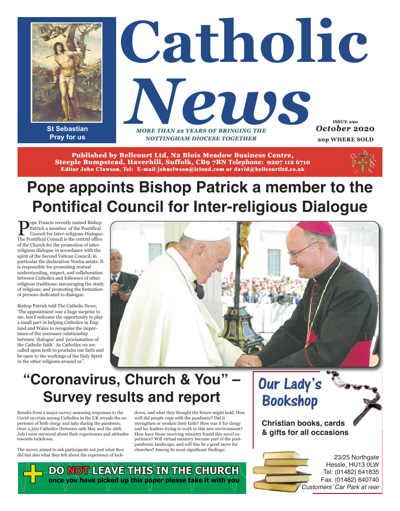 Sept 2020 edition of the Nottingham Catholic News