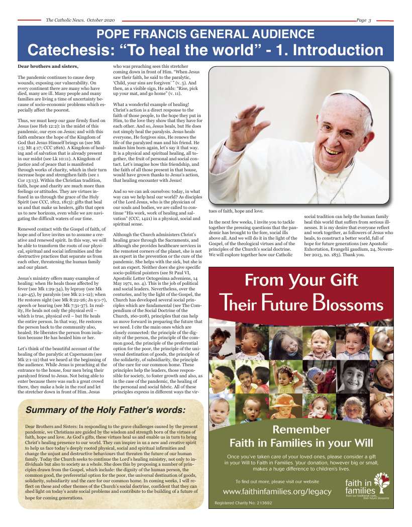 Sept 2020 edition of the Nottingham Catholic News