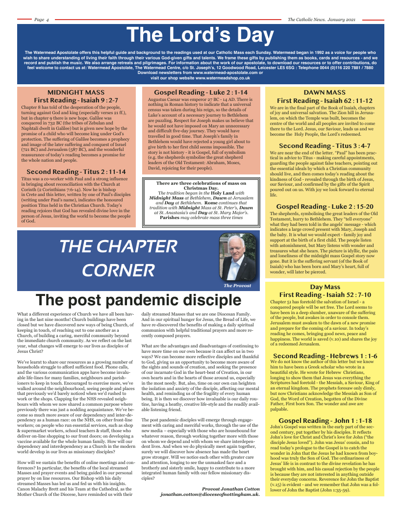 Dec 2020 edition of the Nottingham Catholic News