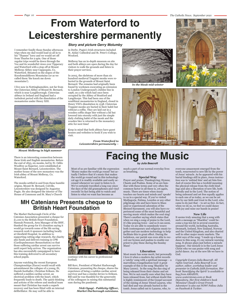 Sept 2021 edition of the Nottingham Catholic News