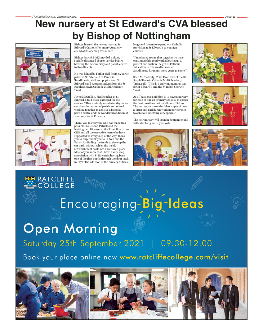 Sept 2021 edition of the Nottingham Catholic News