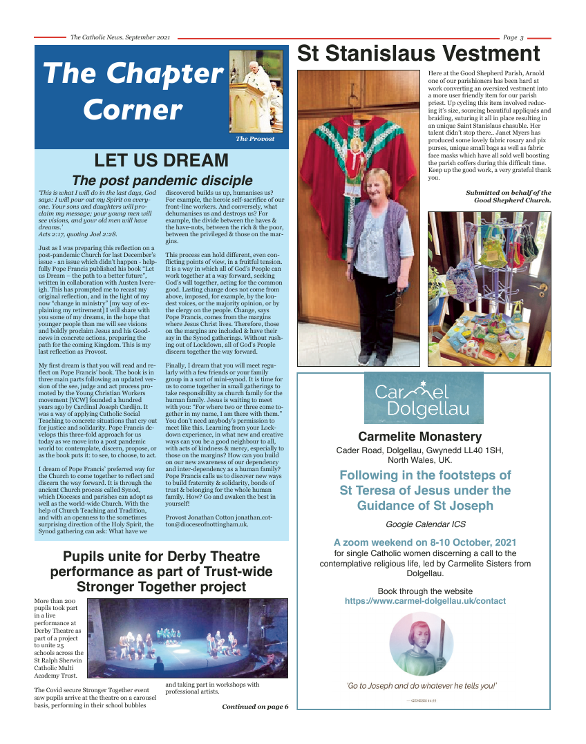 Sept 2021 edition of the Nottingham Catholic News