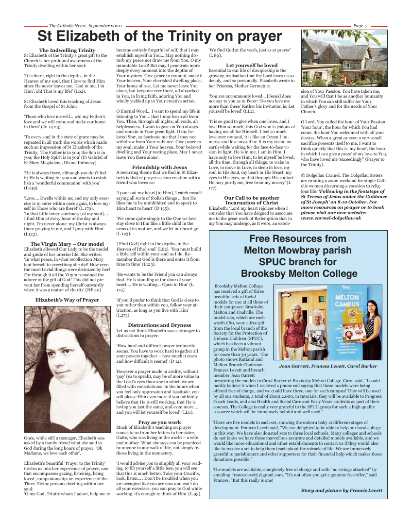 Sept 2021 edition of the Nottingham Catholic News