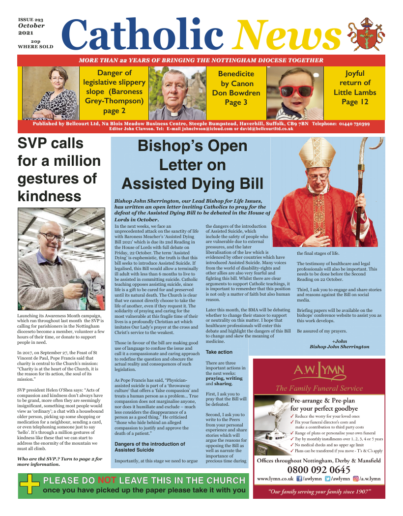 Oct 2021 edition of the Nottingham Catholic News