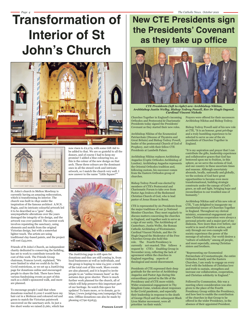 Oct 2021 edition of the Nottingham Catholic News