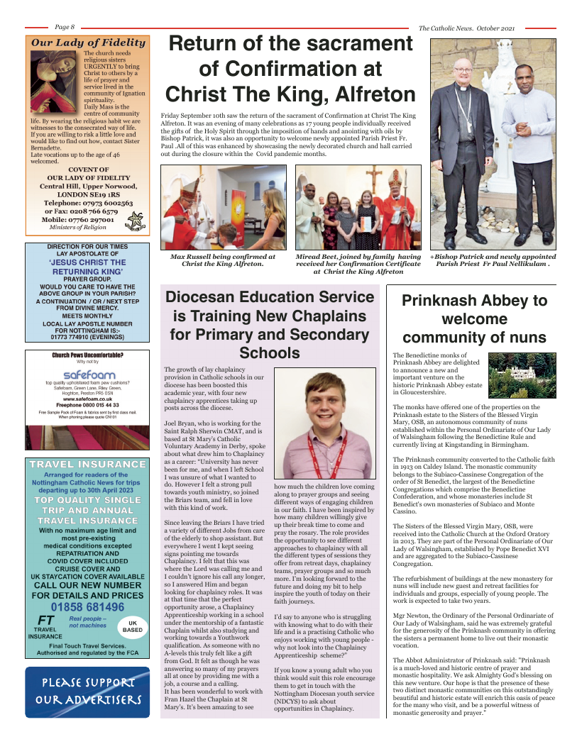 Oct 2021 edition of the Nottingham Catholic News