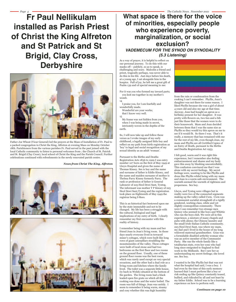 Nov 2021 edition of the Nottingham Catholic News