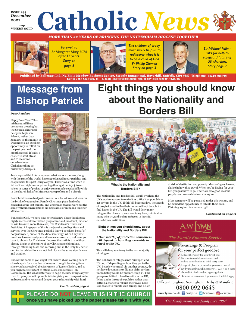 Dec 2021 edition of the Nottingham Catholic News