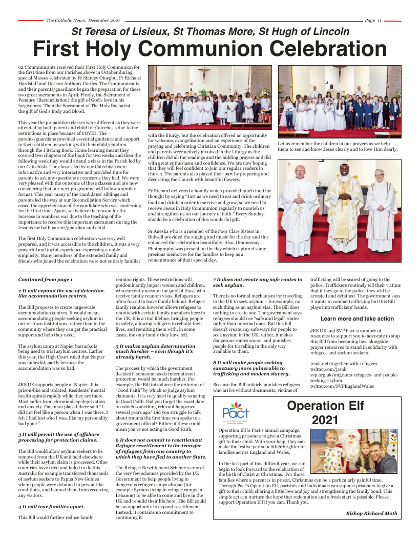 Dec 2021 edition of the Nottingham Catholic News