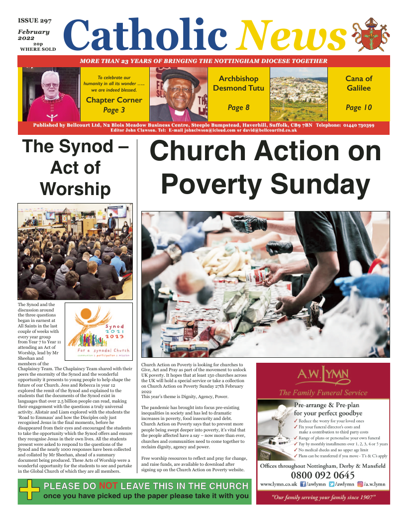 Feb 2022 edition of the Nottingham Catholic News