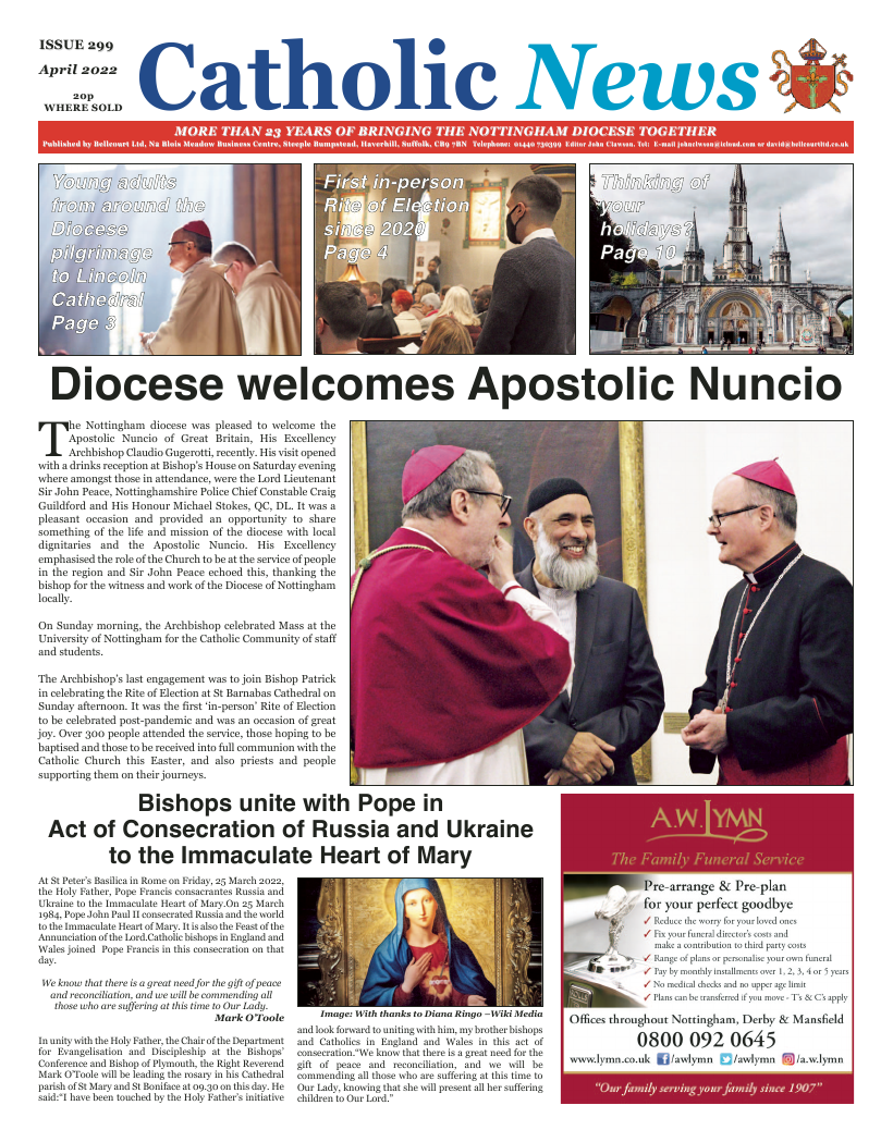 Apr 2022 edition of the Nottingham Catholic News