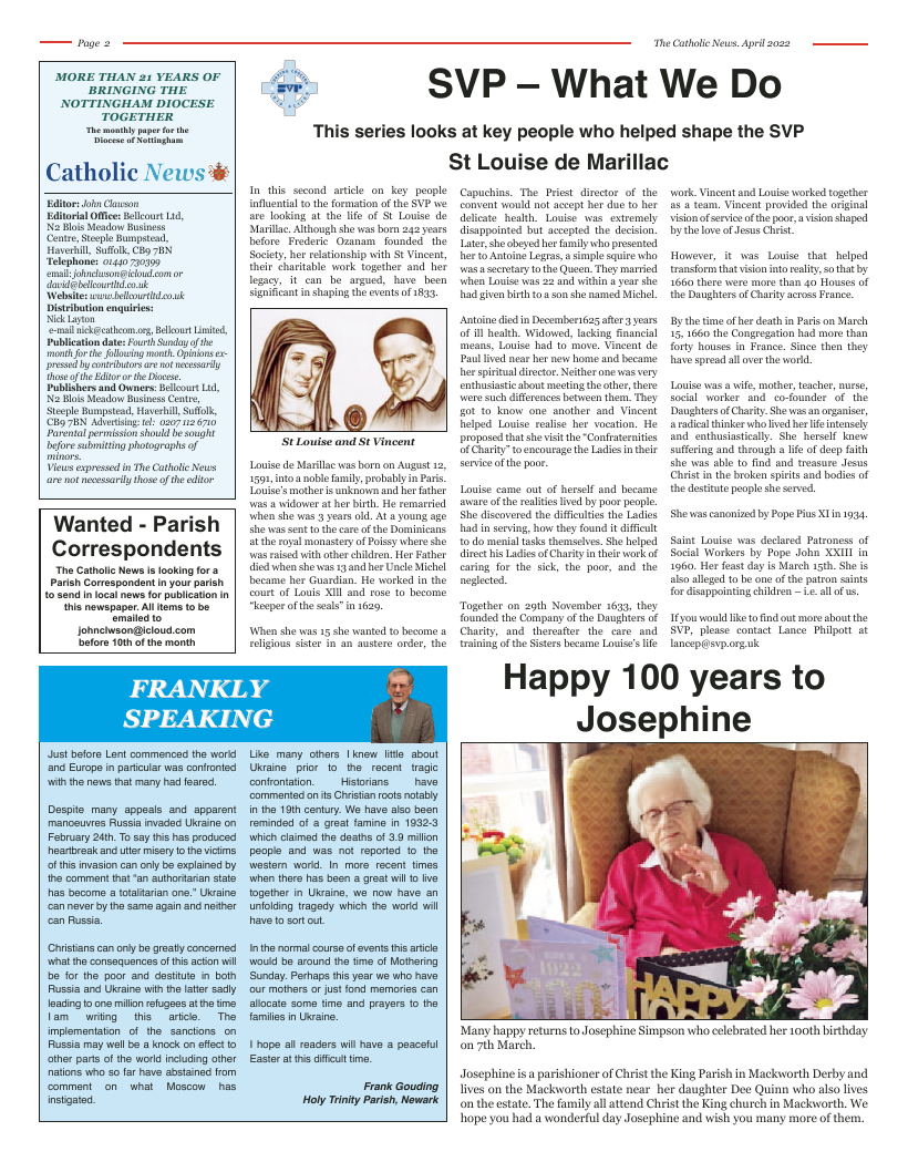 Apr 2022 edition of the Nottingham Catholic News