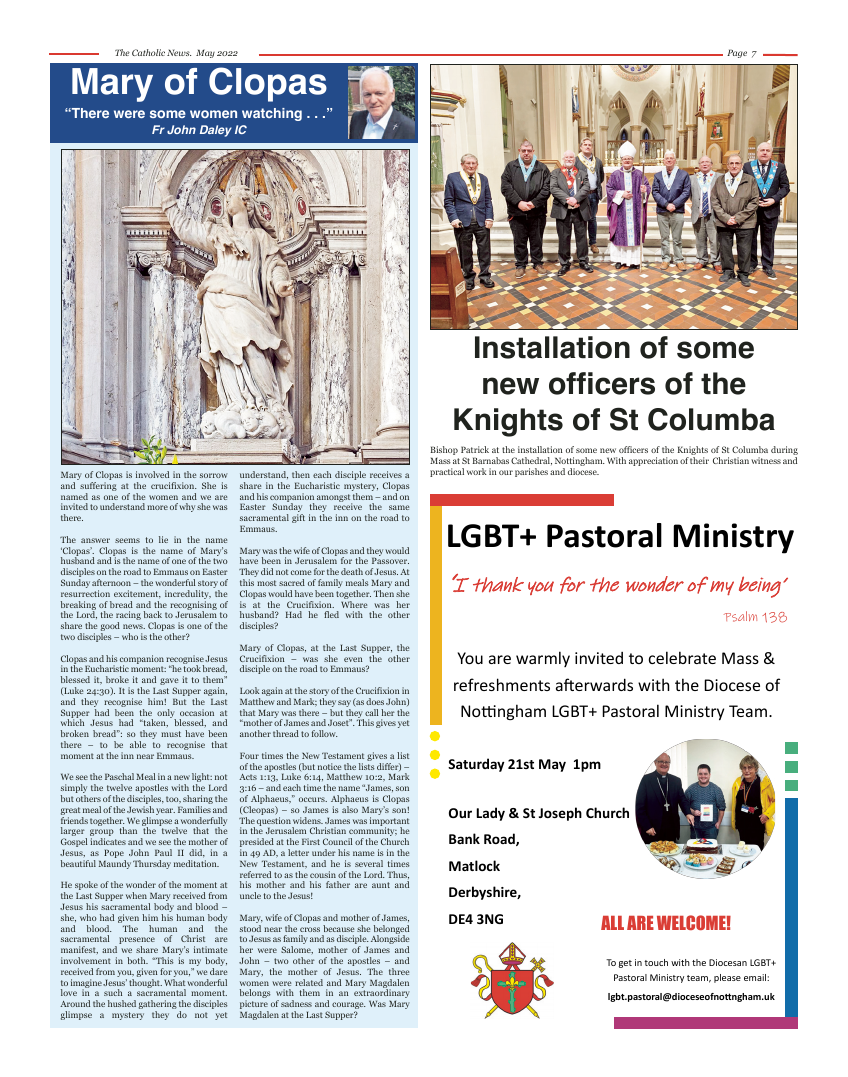 May 2022 edition of the Nottingham Catholic News