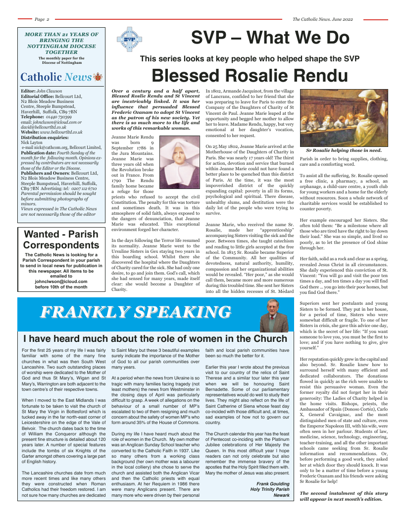 Jun 2022 edition of the Nottingham Catholic News