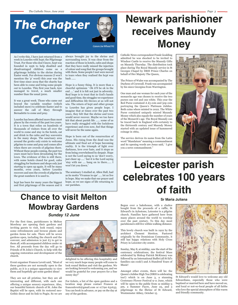 Jun 2022 edition of the Nottingham Catholic News