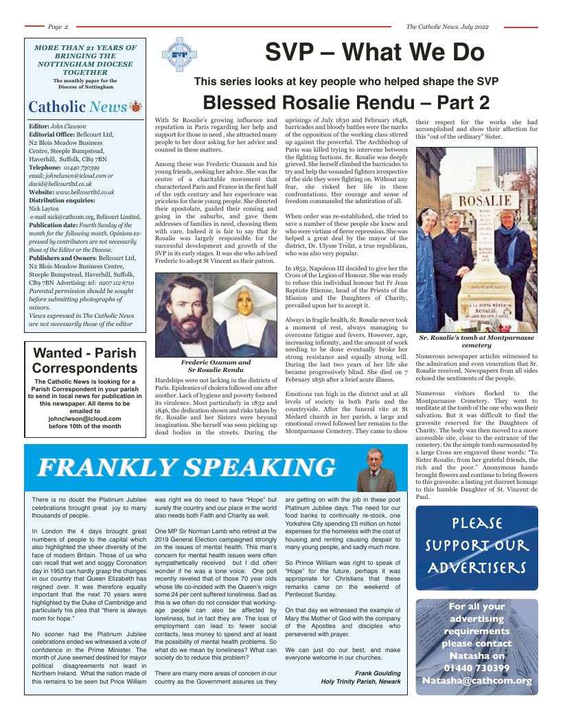 Jul 2022 edition of the Nottingham Catholic News