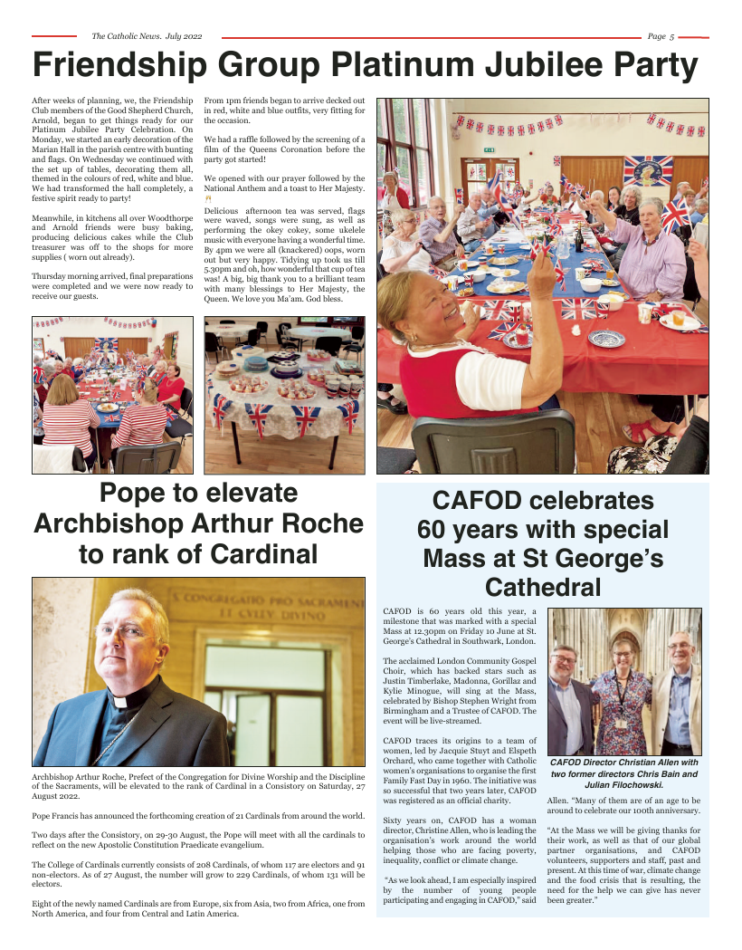 Jul 2022 edition of the Nottingham Catholic News