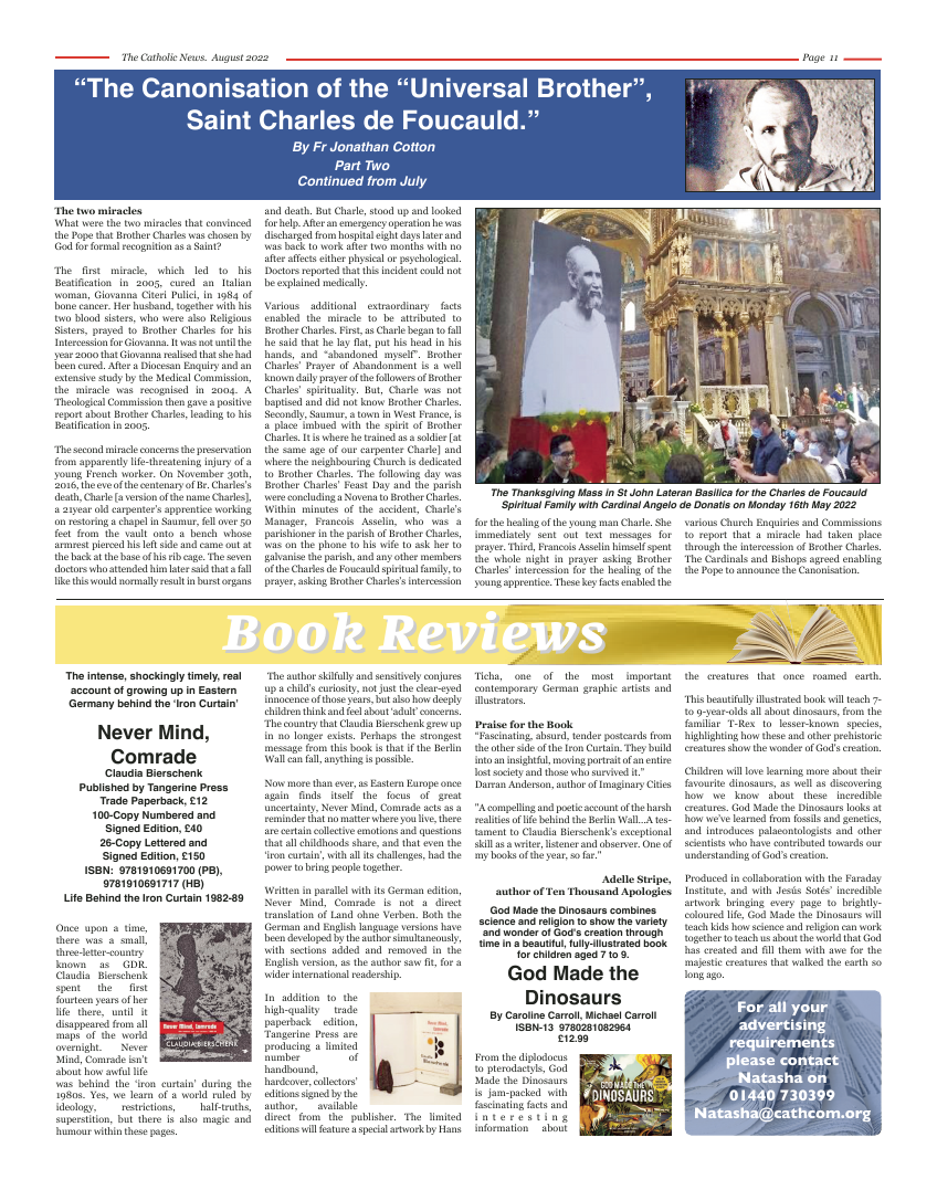 Aug 2022 edition of the Nottingham Catholic News