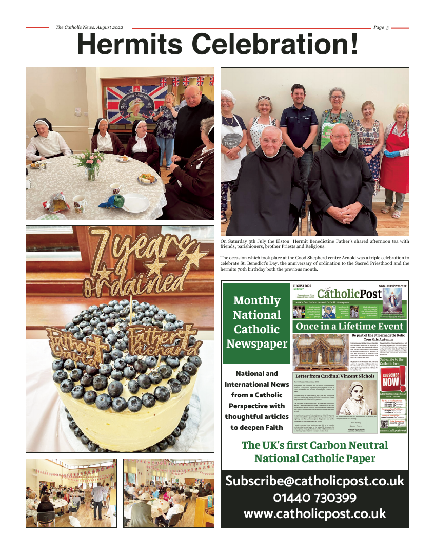 Aug 2022 edition of the Nottingham Catholic News