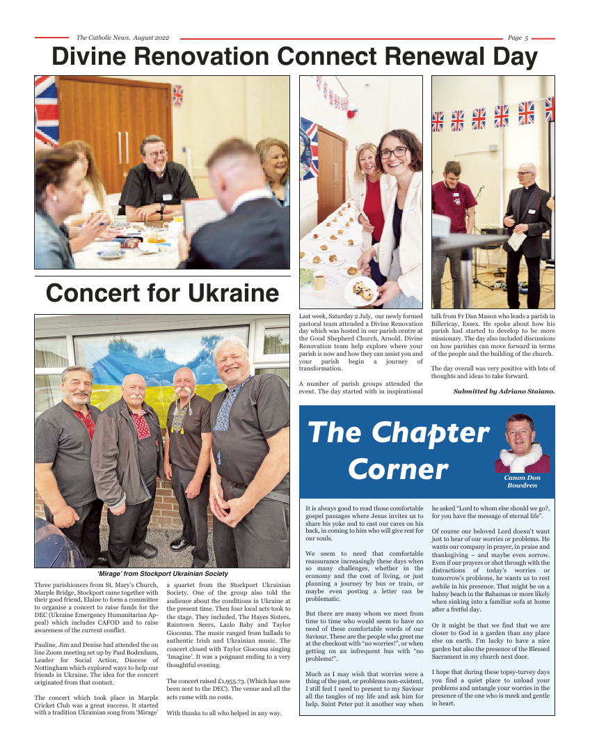 Aug 2022 edition of the Nottingham Catholic News